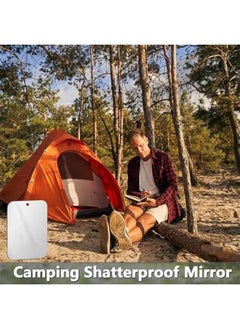 HOOKOR Larger Shower Mirror Fogless for Shaving Mirror for Shower,20x25CM Than Original,Unbreakable Deluxe Plexiglass Makeup Mirror,Largest Bathroom Wall Hanging,Handheld Camping  - Image 3