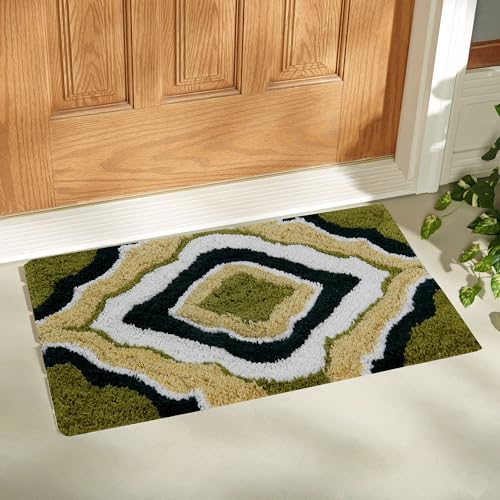 AAZEEM Cotton Door Mat (Green, 16 inch x 24 inch) - Image 3