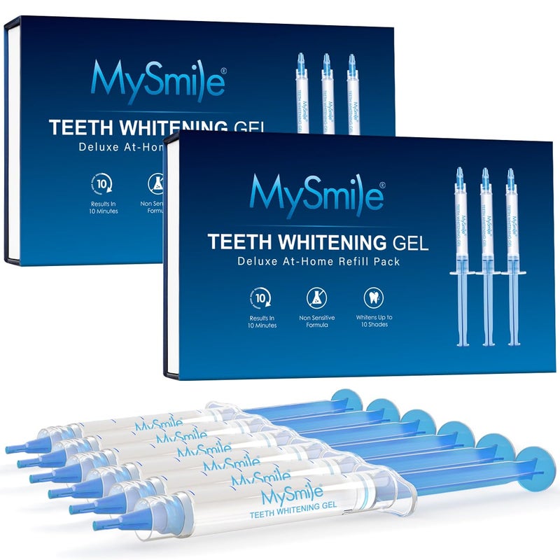 MySmile Teeth Whitening Gel Refills Pack 6 NonSensitive Tooth Whitening Gel for White Teeth Teeth Whitener Dental Grade Tooth Stain Remover for Tray Fast Result Whitening - Image 2