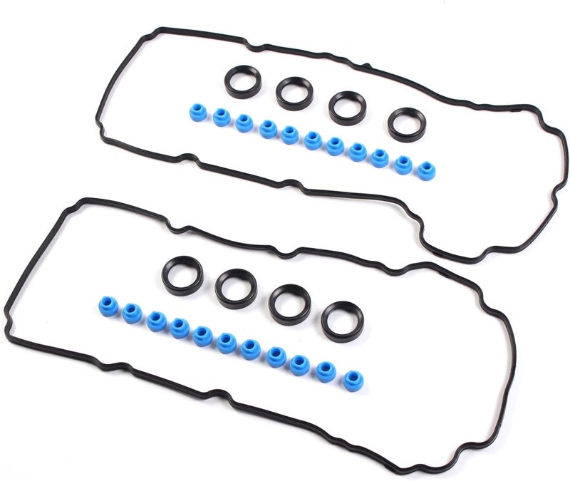 AUCERAMIC VS50767R Engine Valve Cover Gasket Set Compatible with 20072015 Ford Edge Flex Fusion Taurus X Lincoln MKS MKT MKX MKZ Mazda 6 CX9 Mercury Sable 35L 37L V6 DOHC VS50490