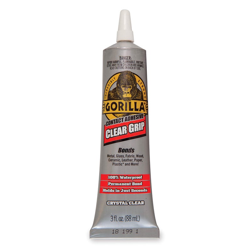 Gorilla Clear Grip Waterproof Contact Adhesive, 3 Ounce Tube, Clear, (Pack of 1) - Image 3