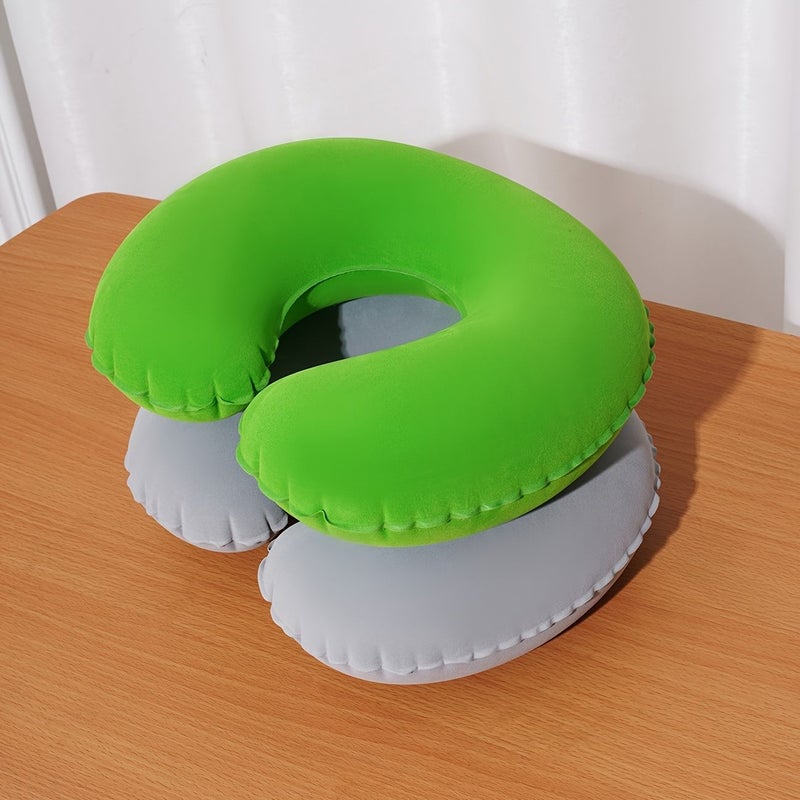 Wine Red Ultra Light Inflatable Travel Pillow Small Portable Compact for Camping Hiking Neck Lumbar Support - Image 5
