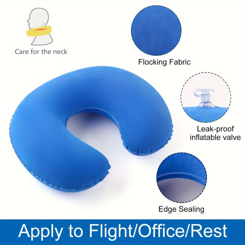 Wine Red Ultra Light Inflatable Travel Pillow Small Portable Compact for Camping Hiking Neck Lumbar Support - Image 4