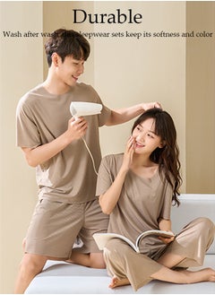 Men's Pajamas Set Short Sleeve Summer Relaxed Pajamas Round Neck High Elastic Breathable Thin Pajamas Set - pzsku/Z1E9E25419B022F44137CZ/45/_/1720054430/97234778-516b-4062-af83-312f89048e85