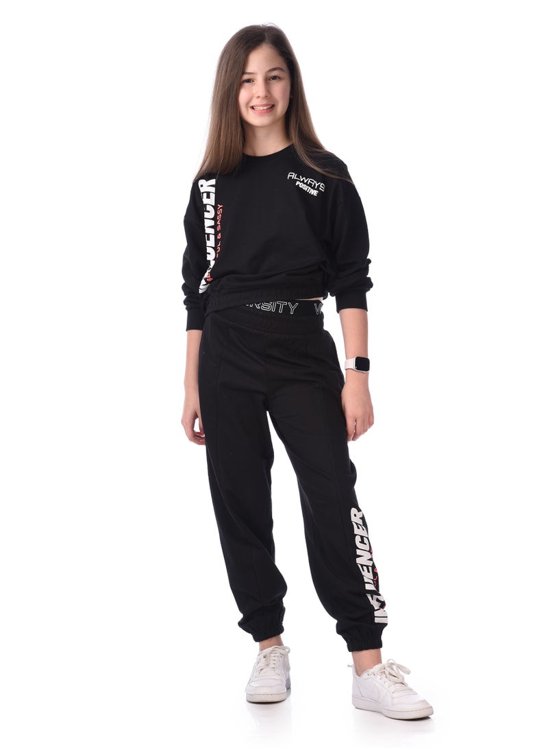 فكتور اند جين سويت شيرت أنيق مع بنطلون رياضي متناسق، مريح في الارتداء. - Image 2