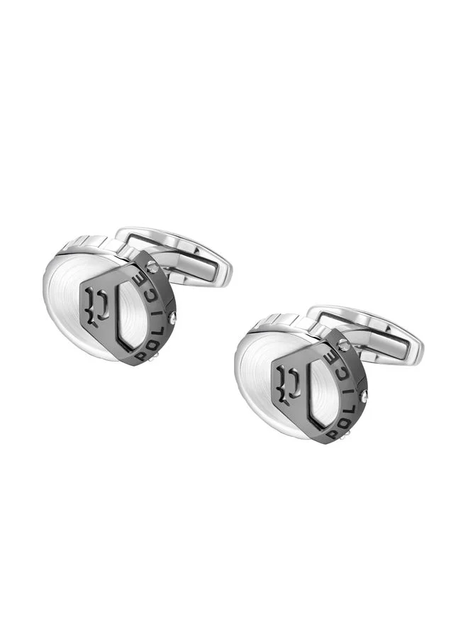 بوليس Megalithic Cufflinks For Men Stainless Steel with Grey Logo