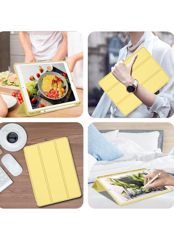 MIGOFAST iPad 9.7 Case 2018/2017 Model, 6th/5th Generation Smart Cover with Pencil Holder and Soft Baby Skin Silicone Back and Full Body Protection, Auto Wake/Sleep Cover Yellow - Image 5