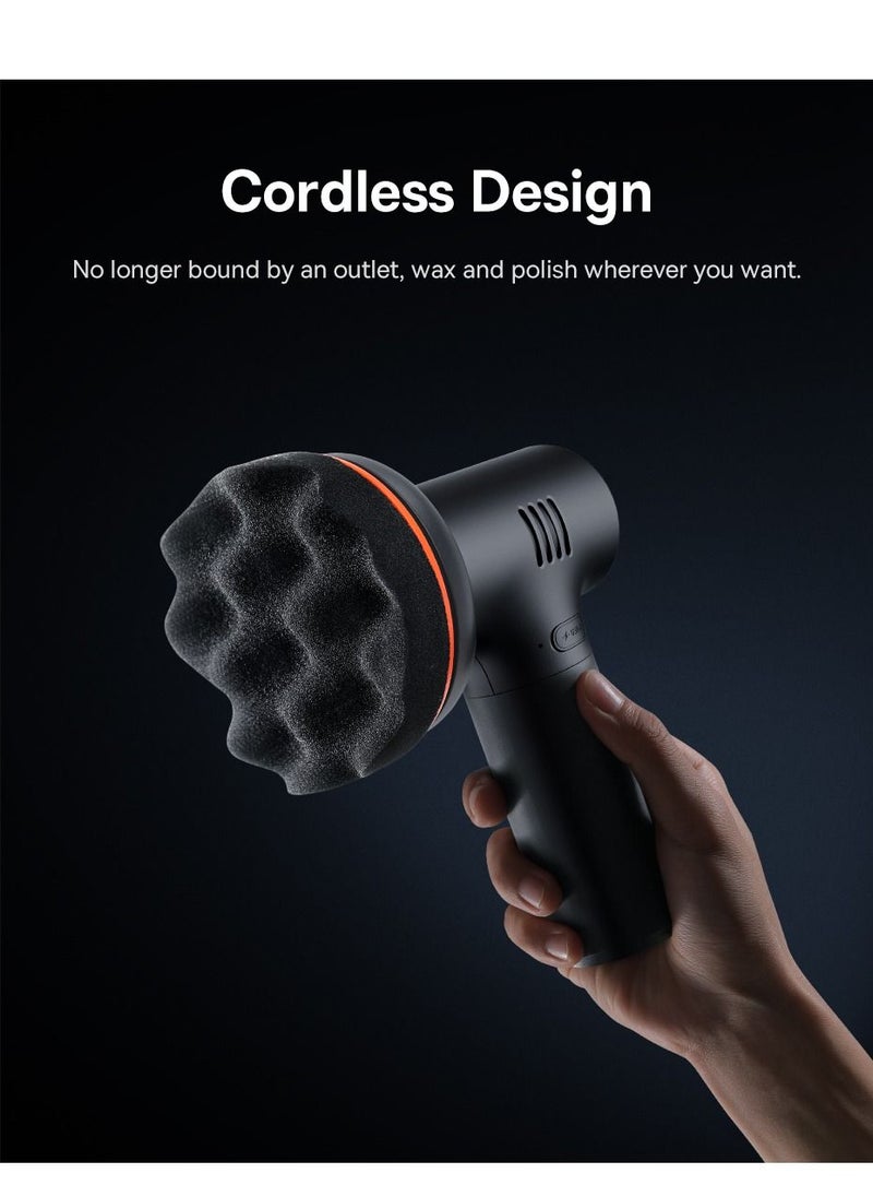 Baseus - Rechargeable Car Polisher, Mini Cordless Car Polisher, Compact and Lightweight Electric Polisher, Car Polisher (4000mAh, 300 RPM for Polishing and Buffing) - Black - Image 1