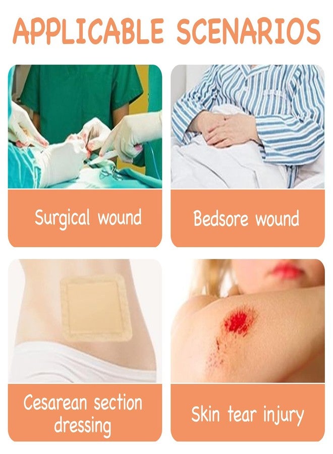 squishy 4 Pcs Bed Sore Dressing, Bandages for Wounds, 7.5cm Foam Dressing Pads for Wounds, Waterproof and Sterile Adhesive Dressing for Bedridden Patient - Image 5