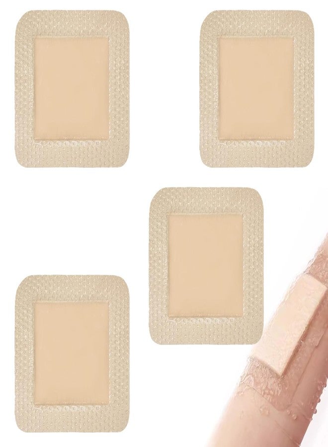 squishy 4 Pcs Bed Sore Dressing, Bandages for Wounds, 7.5cm Foam Dressing Pads for Wounds, Waterproof and Sterile Adhesive Dressing for Bedridden Patient - Image 1