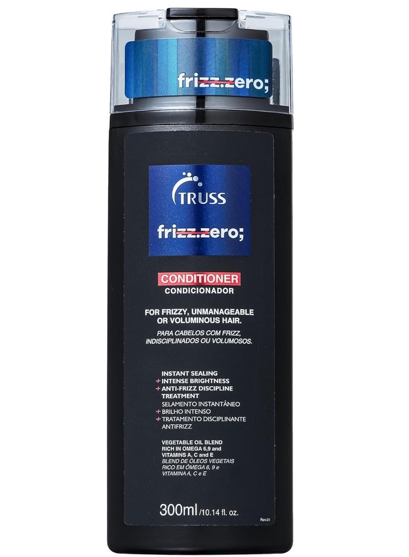 TRUSS Frizz Zero Conditioner - For Frizzy Hair - Anti Frizz, Anti Humidity Formula Protects Against Moisture While Providing Volume And Shine And Free Of Split Ends - Image 1