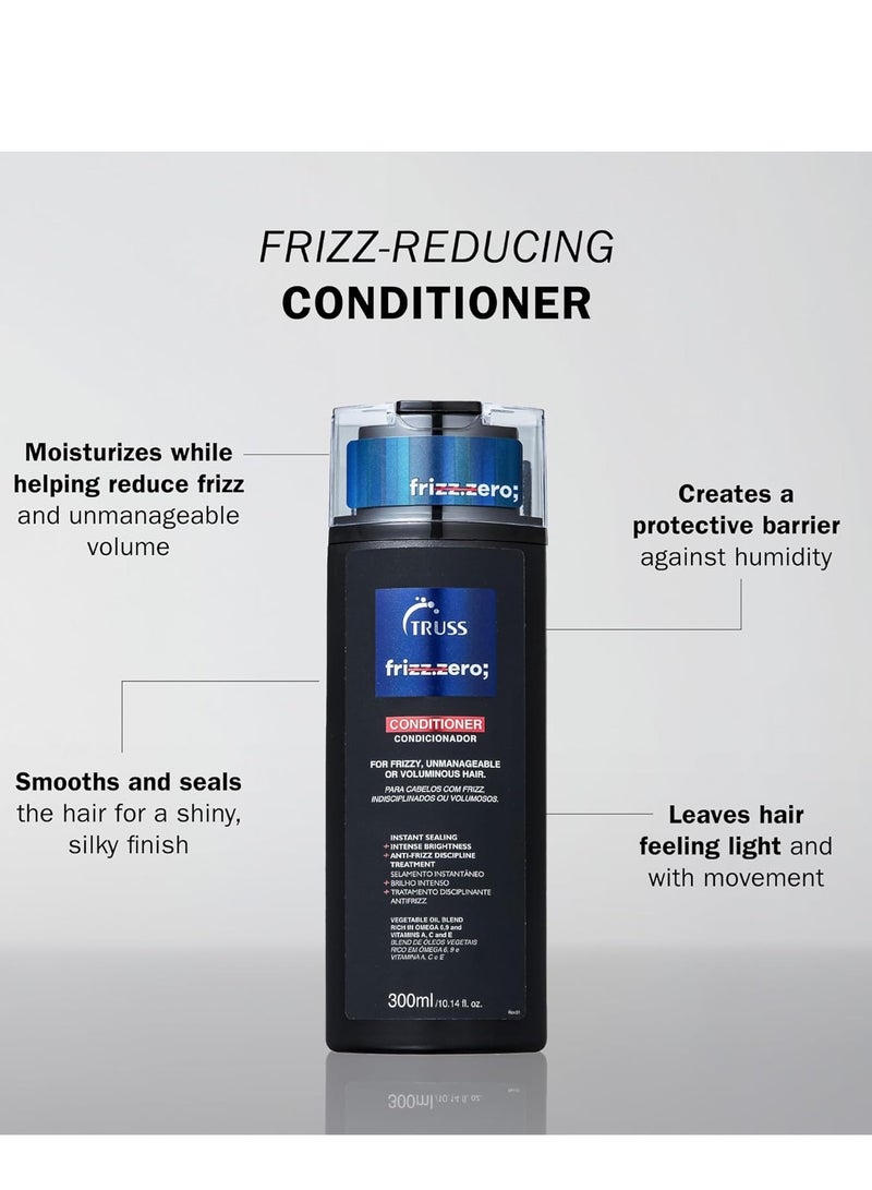 TRUSS Frizz Zero Conditioner - For Frizzy Hair - Anti Frizz, Anti Humidity Formula Protects Against Moisture While Providing Volume And Shine And Free Of Split Ends - Image 2