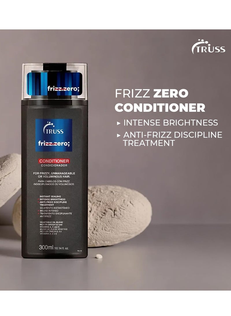 TRUSS Frizz Zero Conditioner - For Frizzy Hair - Anti Frizz, Anti Humidity Formula Protects Against Moisture While Providing Volume And Shine And Free Of Split Ends - Image 3