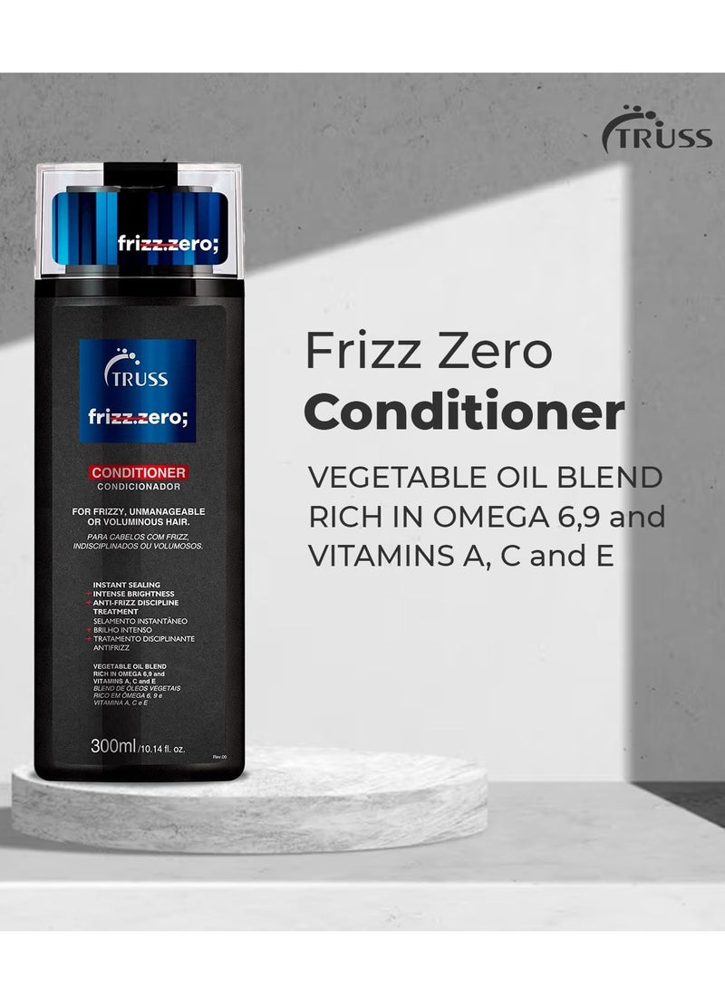 TRUSS Frizz Zero Conditioner - For Frizzy Hair - Anti Frizz, Anti Humidity Formula Protects Against Moisture While Providing Volume And Shine And Free Of Split Ends - Image 4
