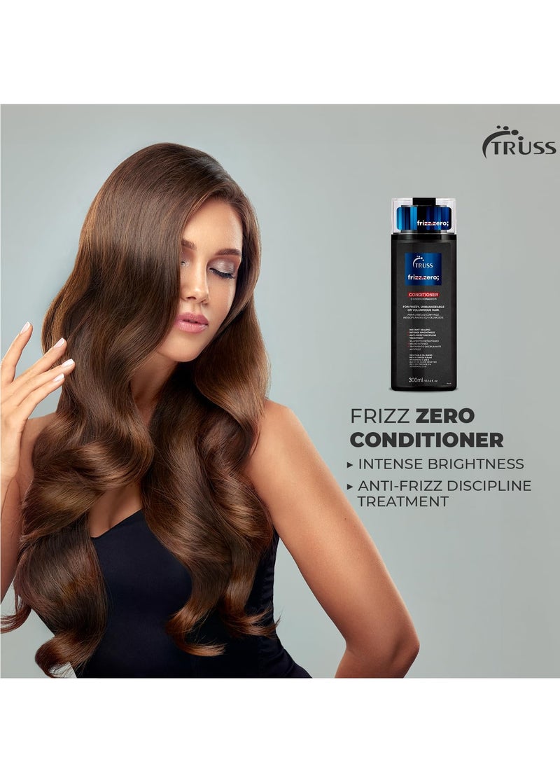 TRUSS Frizz Zero Conditioner - For Frizzy Hair - Anti Frizz, Anti Humidity Formula Protects Against Moisture While Providing Volume And Shine And Free Of Split Ends - Image 5