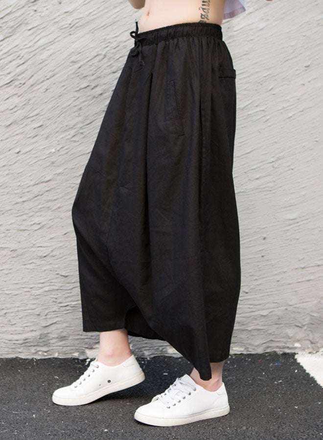 Summer men's loose black wide-leg pants  - Image 3