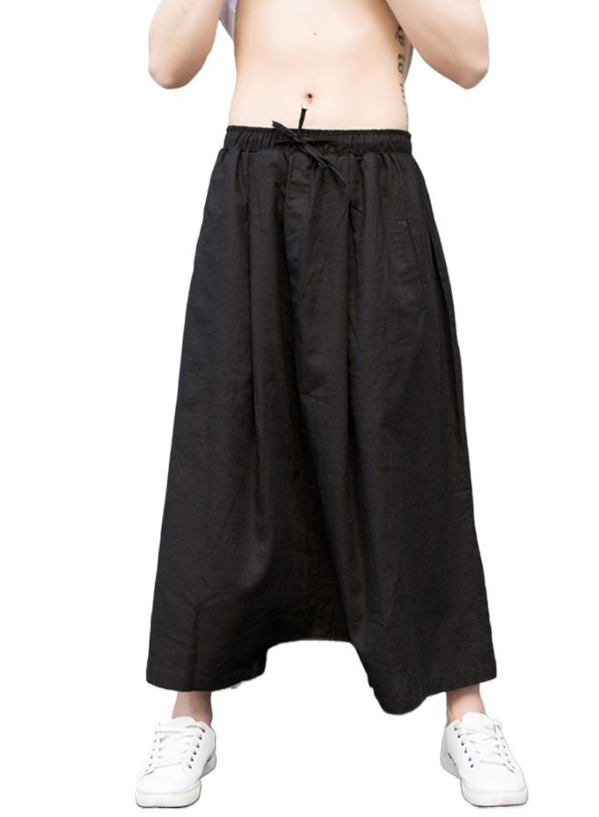 Summer men's loose black wide-leg pants  - Image 1