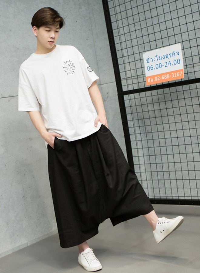 Summer men's loose black wide-leg pants  - Image 5