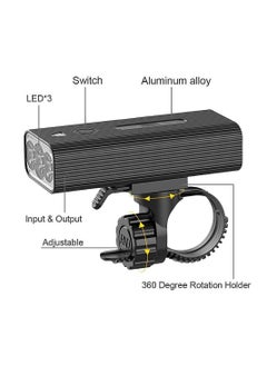Y&D Bike Lights Front and Back, 1200 Lumens USB Rechargeable Bright 3 LED for Night Riding with Power Bank Function,IPX5 Waterproof All Bikes  - Image 2
