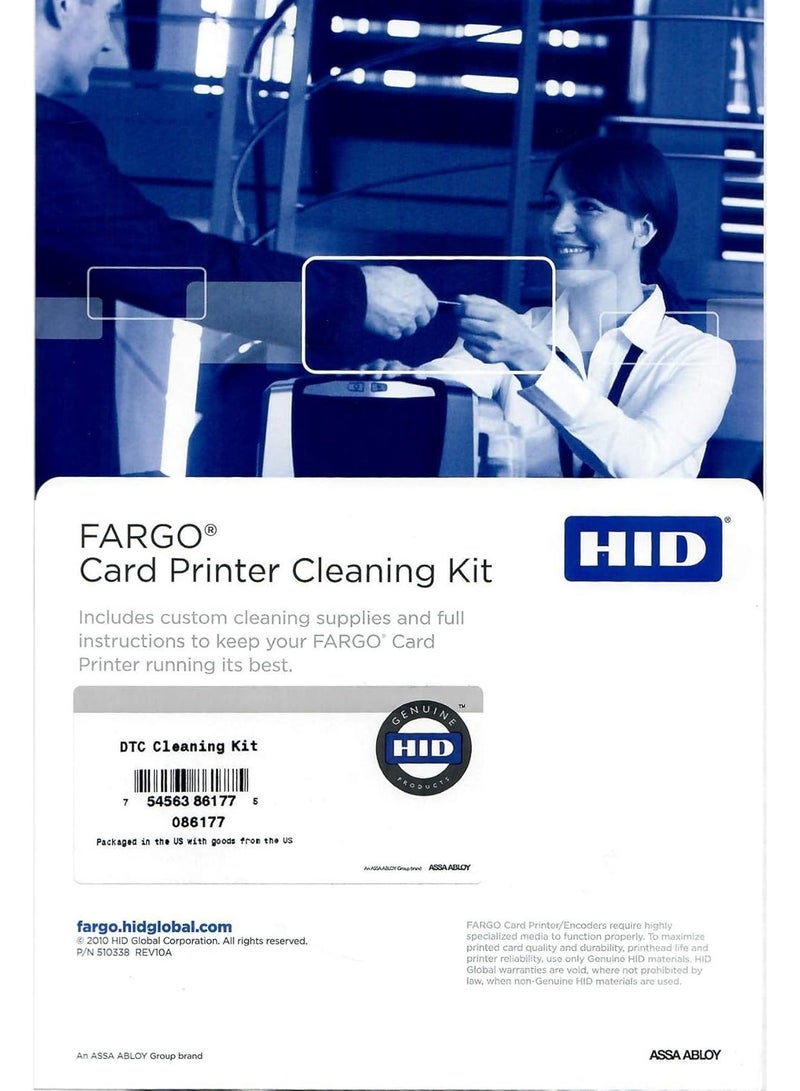 Fargo Card Imaging Cleaning Kit 86177 for DTC 1000, 1250e, 1500, 4250e, 4500e, C30, C50 Printers - Image 2