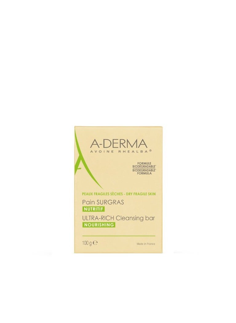 إيه-ديرما صابونة A-Derma للعناية بالبشرة مع حليب الشوفان 100 غرام - Image 1