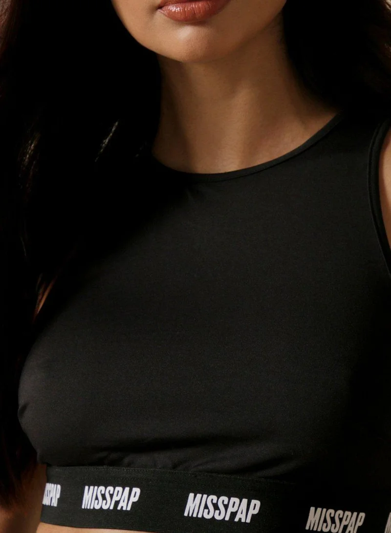 Miss Pap Crew Neck Crop Tank Top