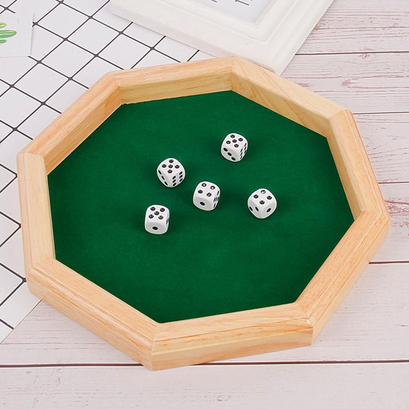 klarako Dice Plate, Heavy Duty Wooden Dice Tray  Bottom Dice Rolling Tray Perfect Rolling Device to Stop Polyhedral Dice - Image 3