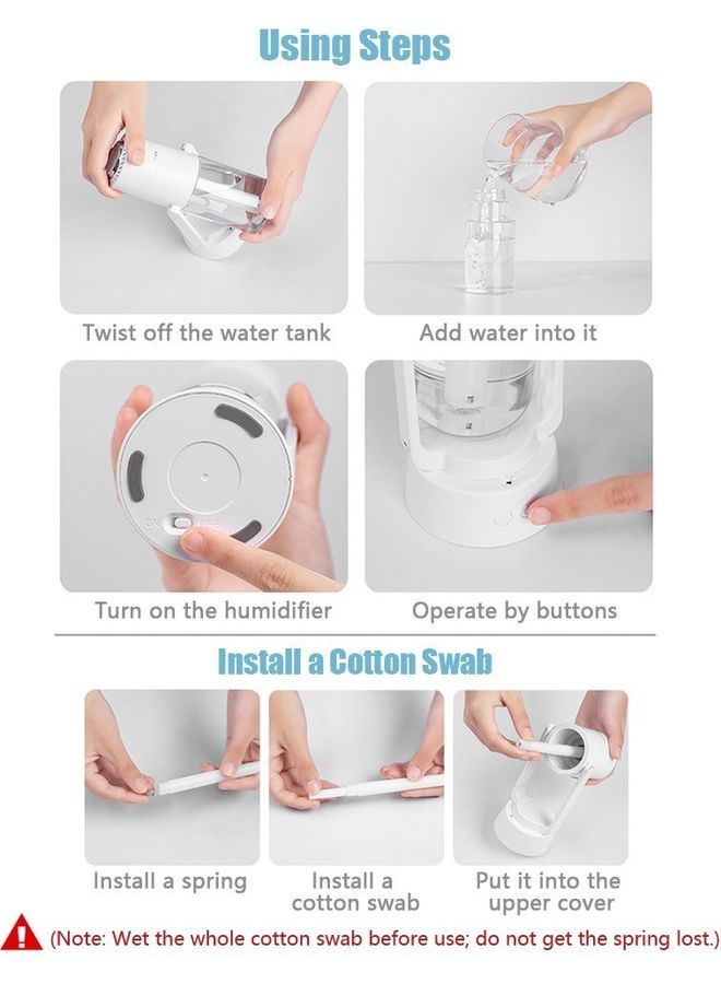 Loquat Auto-Rotate Mini Humidifier Dark Blue 22x7.2x7.2cm - Image 3