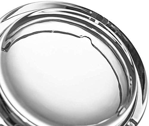DRAMIQ Round Glass Ashtray For Cigar Cigarette Tabletop Ash Trays for Smoking at Home Indoor Outdoor Stylish Home Decor SOLID - Image 5