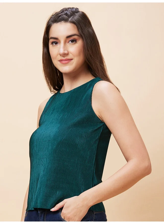 globus Women Accordion Pleats Party Top