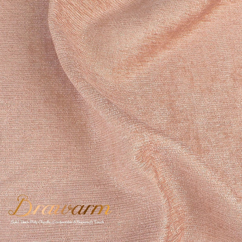 BRAWARM Throw Pillow Covers 12x20 Inches - Dusty Pink Chenille Pillow Covers with Shell Edge, Pack of 2 Solid Dyed Soft Chenille Pillow Cases for Couch Sofa Bed Home Decoration - Image 4
