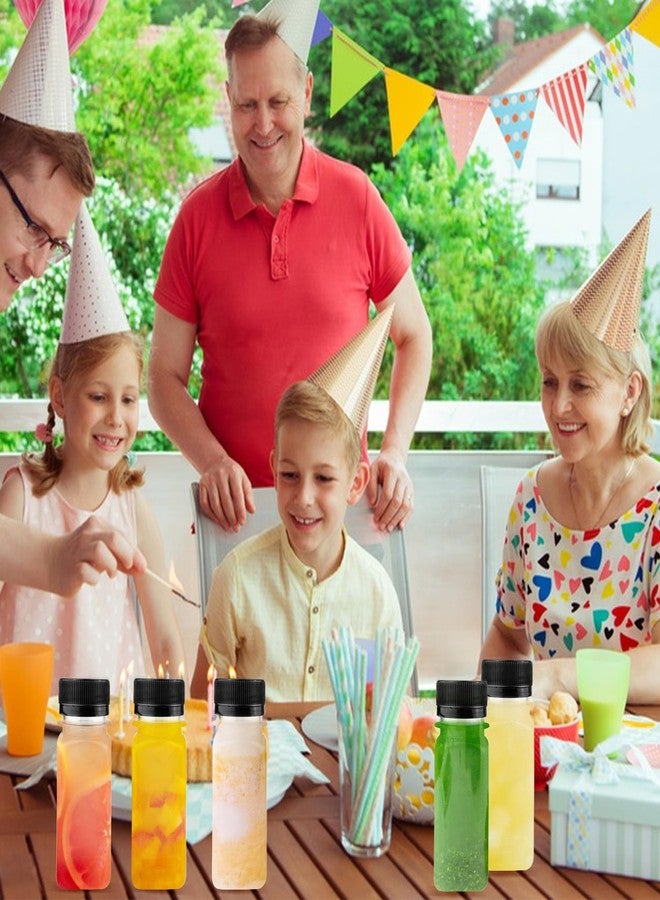 مومو لولو 15 زجاجة عصير بلاستيكية صغيرة سعة 2 أونصة مع أغطية، عبوات عصير صغيرة للعصير، ومشروب الزنجبيل، وعينات الحليب، وغيرها من زجاجات السفر. - Image 5