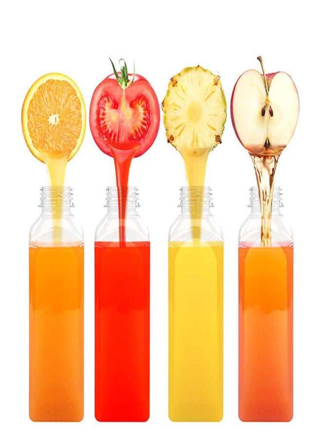 مومو لولو 15 زجاجة عصير بلاستيكية صغيرة سعة 2 أونصة مع أغطية، عبوات عصير صغيرة للعصير، ومشروب الزنجبيل، وعينات الحليب، وغيرها من زجاجات السفر. - Image 3