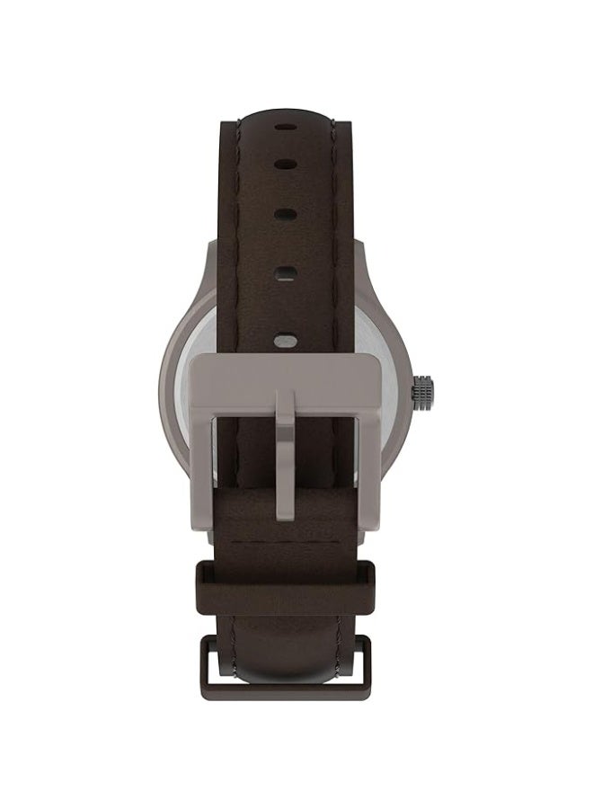 Timex Men's T40051 Expedition Metal Field Brown Leather Strap Watch - Image 3