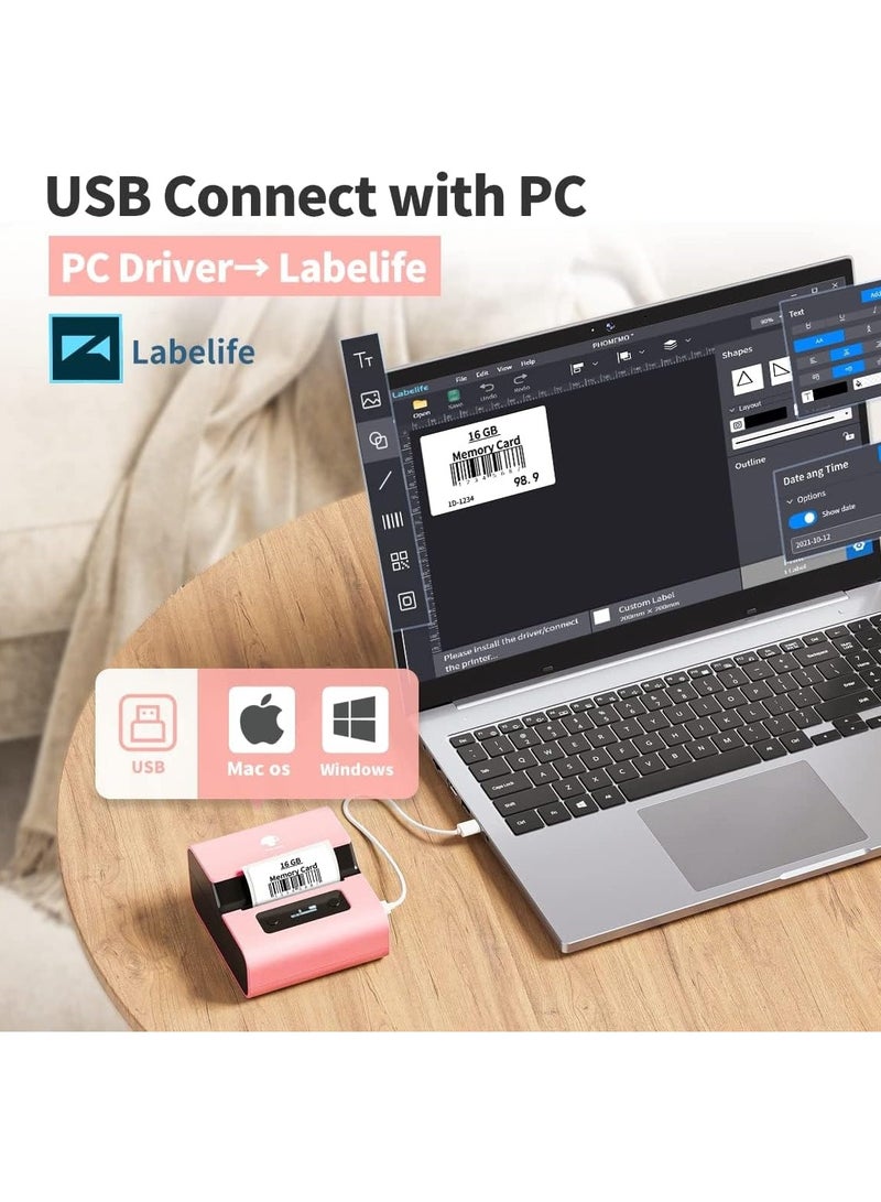 Phomemo Label Maker- M221 Address Label Printer 3’’ Portable Bluetooth Label Maker Machine - Image 5