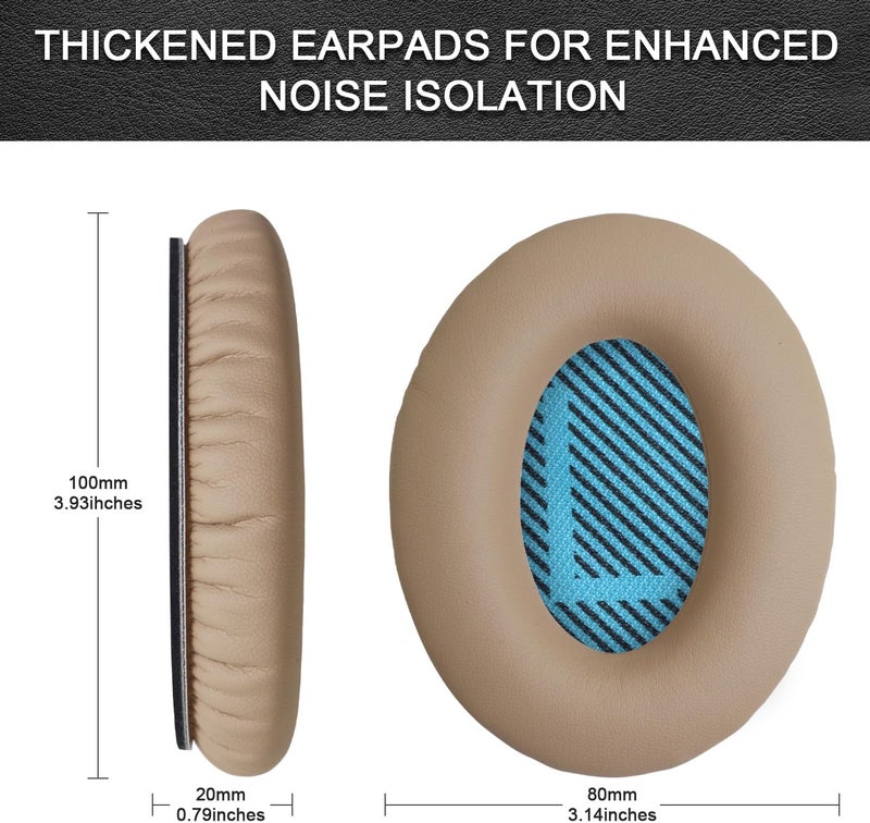 Niukeke Replacement Ear Pads for Bose QuietComfort 35/Quiet Comfort 35 II (qc 35/QC35 ii), Headphone Ear Covers, High Density Memory Cotton, Soft Leather, Adaptive Noise Isolation Headphones Pads Cushions - Image 4