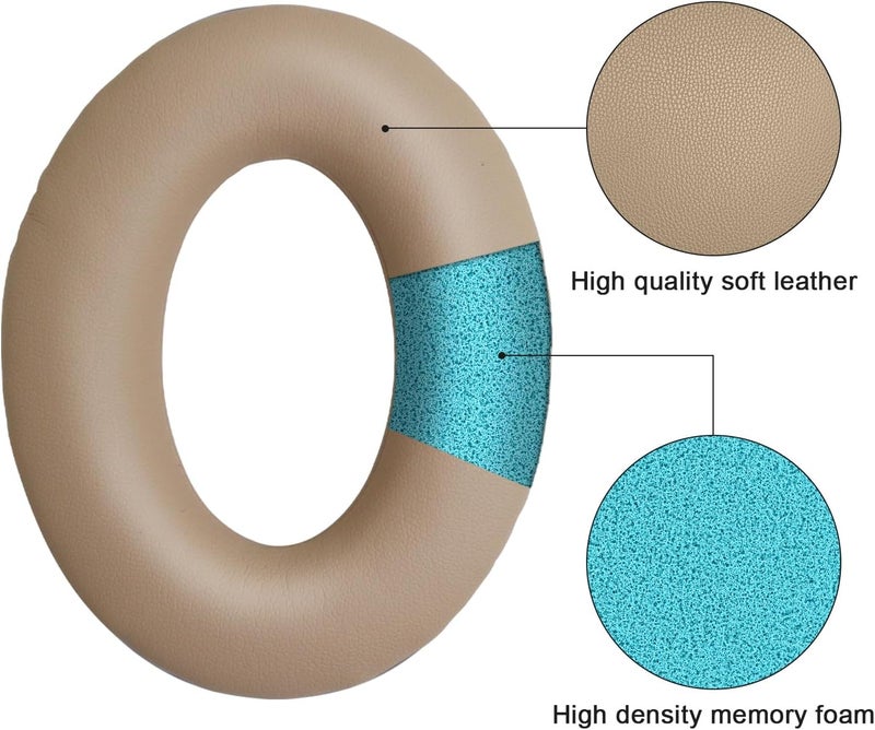 Niukeke Replacement Ear Pads for Bose QuietComfort 35/Quiet Comfort 35 II (qc 35/QC35 ii), Headphone Ear Covers, High Density Memory Cotton, Soft Leather, Adaptive Noise Isolation Headphones Pads Cushions - Image 5