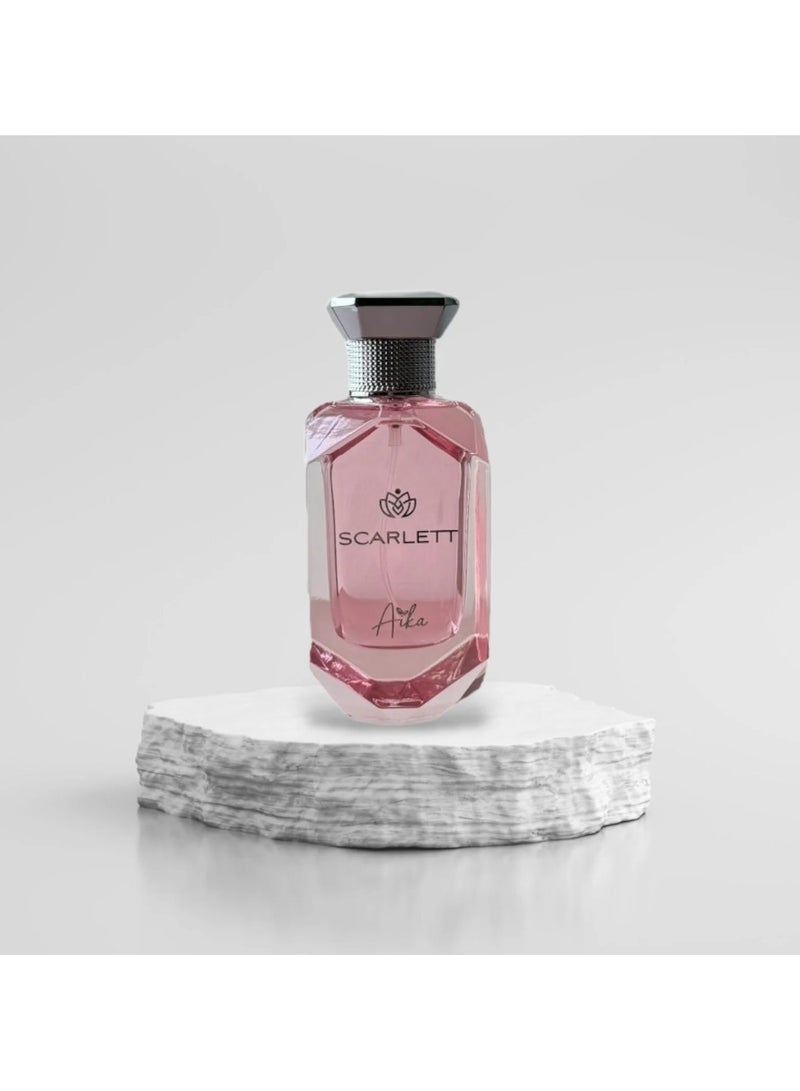 عطر سكارليت للشعر 80 مل - عطر برائحة الفواكه والفانيليا والمسك لرائحة زهرية فاكهية تدوم طويلاً - بخاخ عطر فاخر 80 مل - عطر للسيدات - رذاذ شعر ناعم خالٍ من الكحول لانتعاش يومي