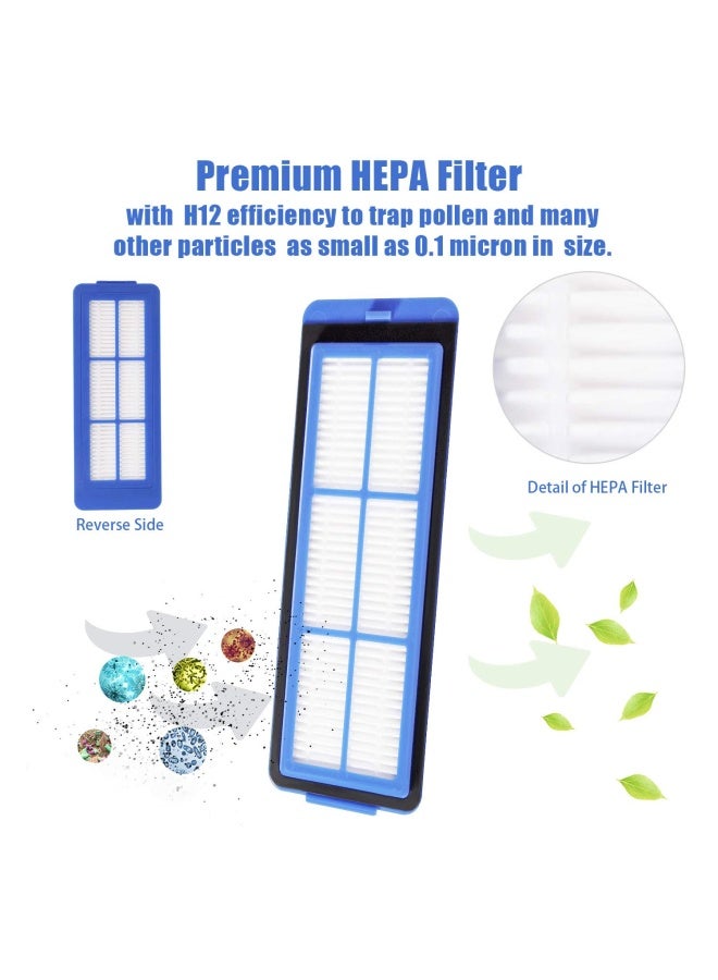 LesinaVac قطعة غيار لجهاز Eufy Robovac 11s Max Robovac 15c Max Robovac 30c Max Robovac G30 Edge G10 Hybrid ملحقات مكنسة كهربائية روبوتية تشمل 1 فرشاة رئيسية 8 فرش جانبية 4 فلاتر - Image 5