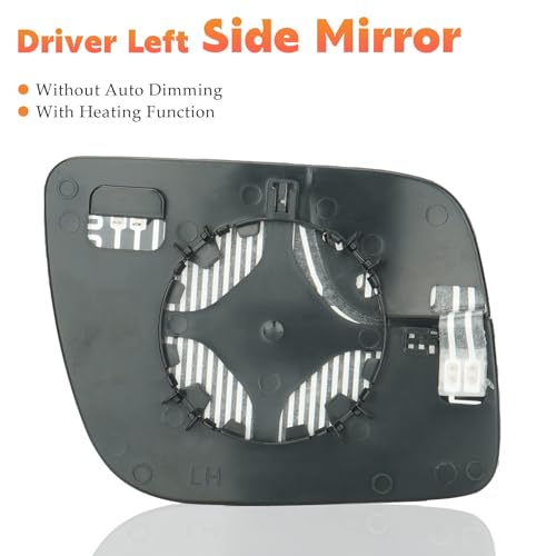AEagle Driver Left Side Heated Mirror Glass Fits for Ford Explorer 2011 2012 2013 2014 2015 2016 2017 with Rear Holder Replacement for BB5Z17K707M - Image 2