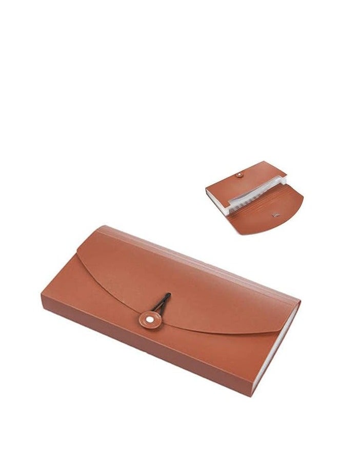 Terabyte 13 Pocket Receipt Folder/Expanding Coupon Currency Organizer with Label/Plastic Check Bill File Storage/Small Accordion Card Ticket Holder Wallet for Office Home - Image 1