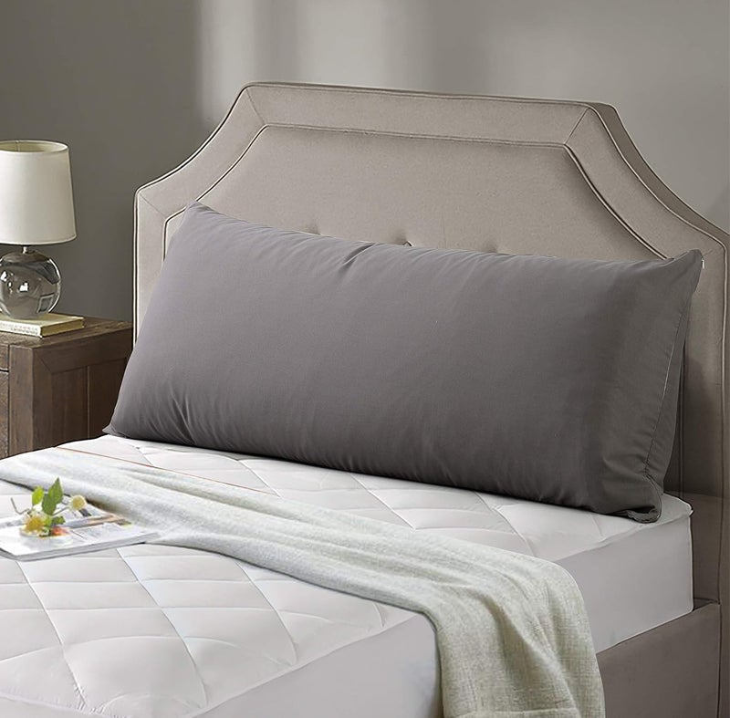 EVOLIVE Ultra Soft Microfiber Body Pillow Cover/Pillowcases 21"x54" with Hidden Zipper Closure (21"x54" Body Pillow Cover, Charcoal Grey) - Image 2