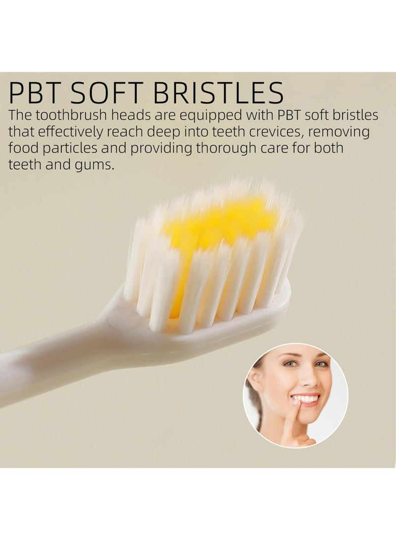 مجموعة فرشاة أسنان صغيرة قابلة للطي - فرشاة أسنان محمولة 2 في 1 مع علبة وصندوق لمعجون الأسنان، رؤوس فرش قابلة للطي والاستبدال، مناسبة للمنزل، السفر، النشاطات الخارجية، المشي، التخييم، مجموعتان (وردي وبيج) - Image 3