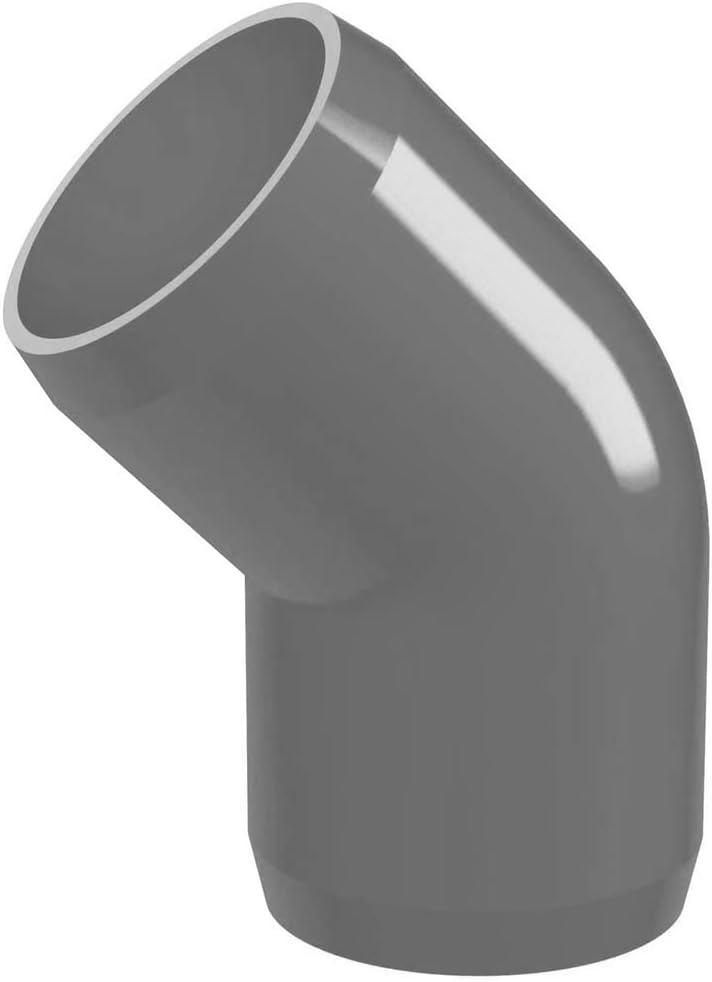 RACO Durability enhanced High Pressure PVC Pipe Fittings for Plumbing Water Transfering Home Industrial and Municipal Applications (1/2 INCH, 45 DEGREE) Oil resistant - Image 1