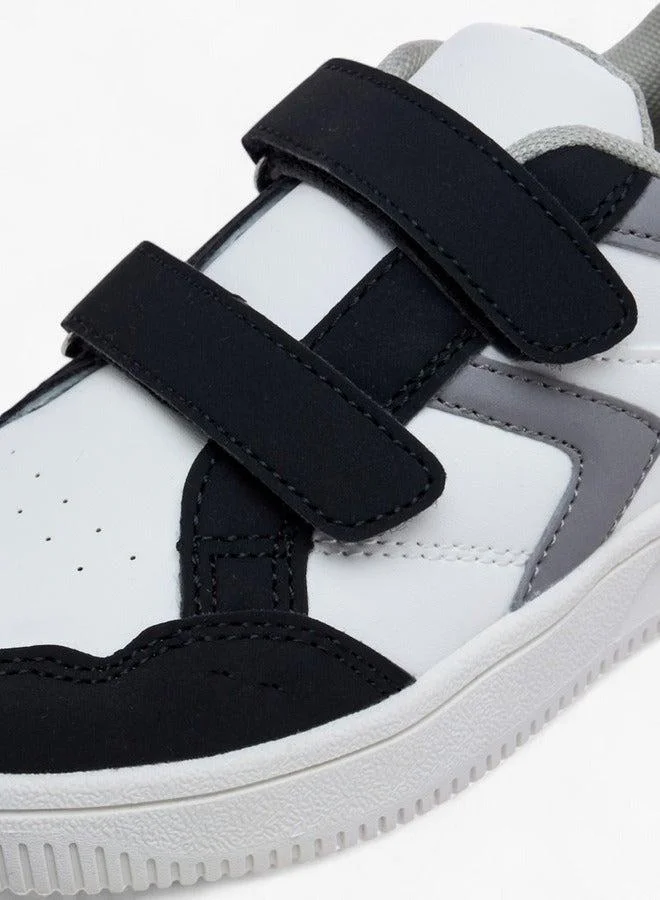 LBL by Shoexpress BLACK Panelled Sneakers with Hook and Loop Closure  | Best Price UAE