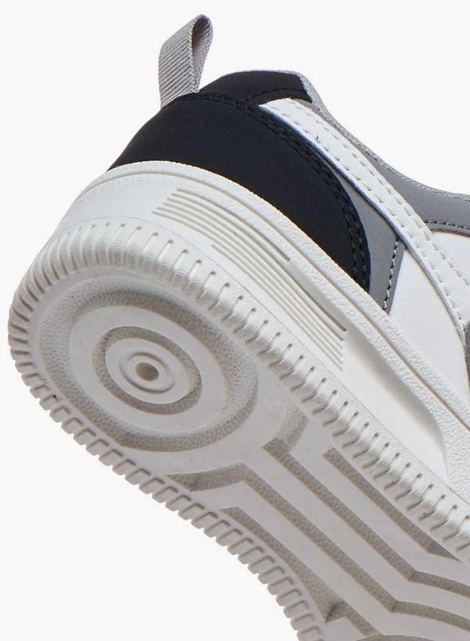 LBL by Shoexpress BLACK Panelled Sneakers with Hook and Loop Closure  | Best Price UAE