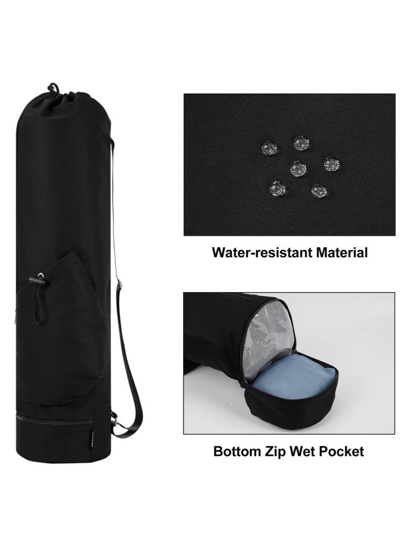 Arabest Yoga Mat Bag Large with Adjustable Carry Strap Pilates Bag with Bottle Pocket and Wet Compartment - Image 2