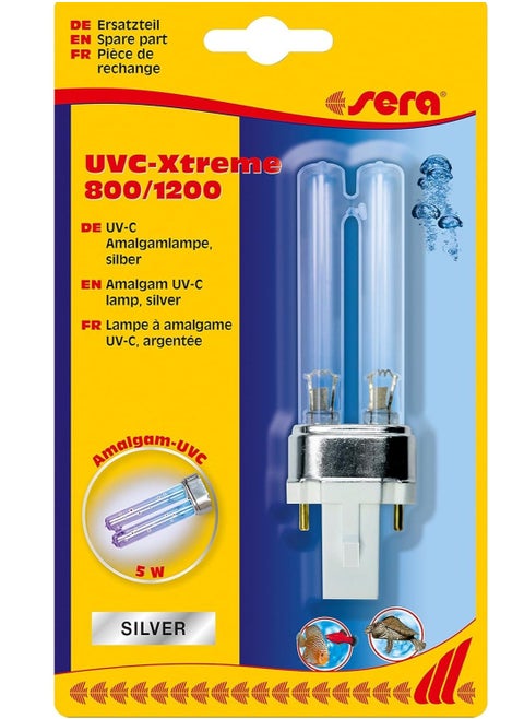 sera 32202 UV-C Amalgam Lamp 5 W for Sera UVC-Xtreme External Filter 800, 1200