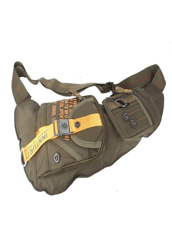 Innturt Nylon Sling Chest Bag Daypack Bicycle Travel Gym Backpack Large Army Green - Image 3