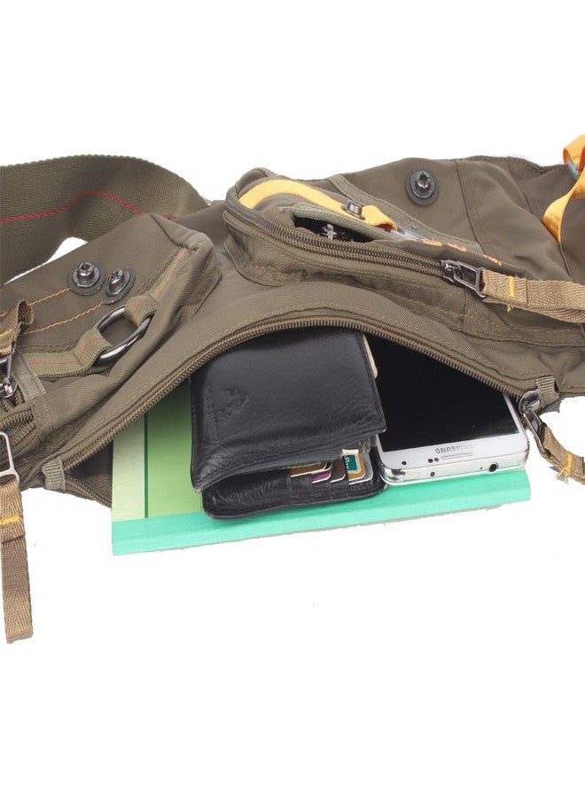 Innturt Nylon Sling Chest Bag Daypack Bicycle Travel Gym Backpack Large Army Green - Image 5